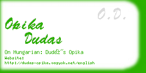 opika dudas business card